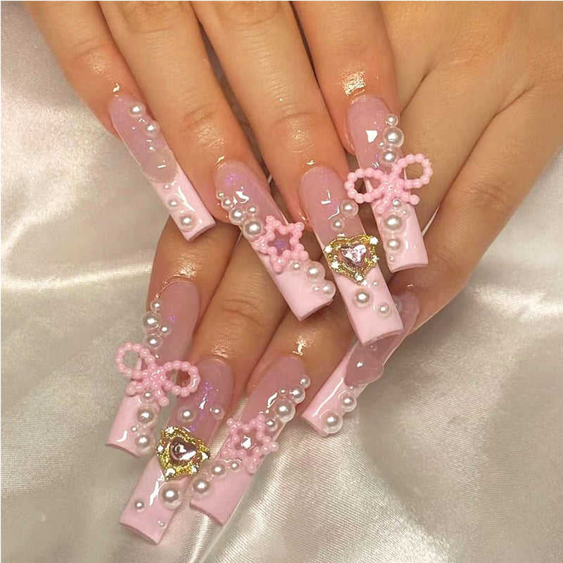 Bow Knot Press-On Nails, 24 pack